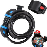Dekton 5 Digit Combination Security Spiral Steel Cable Lock Bike 12mm x 1.5m